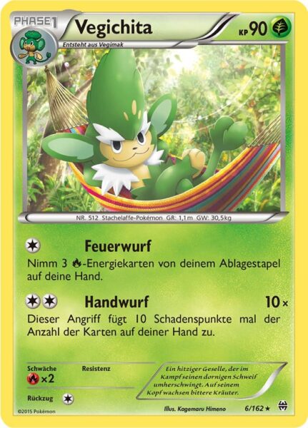 Vegichita-6-162-XY-TURBOstart-Pokémon-Karte-Deutsch