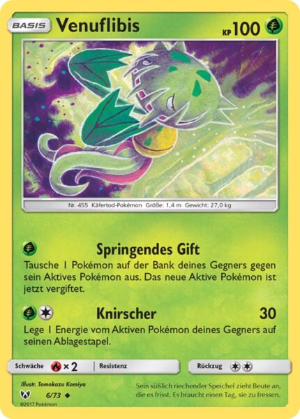Venuflibis-6-73-Schimmernde-Legenden-Pokémon-Karte-Deutsch-TCG-Sammelkartenspiel