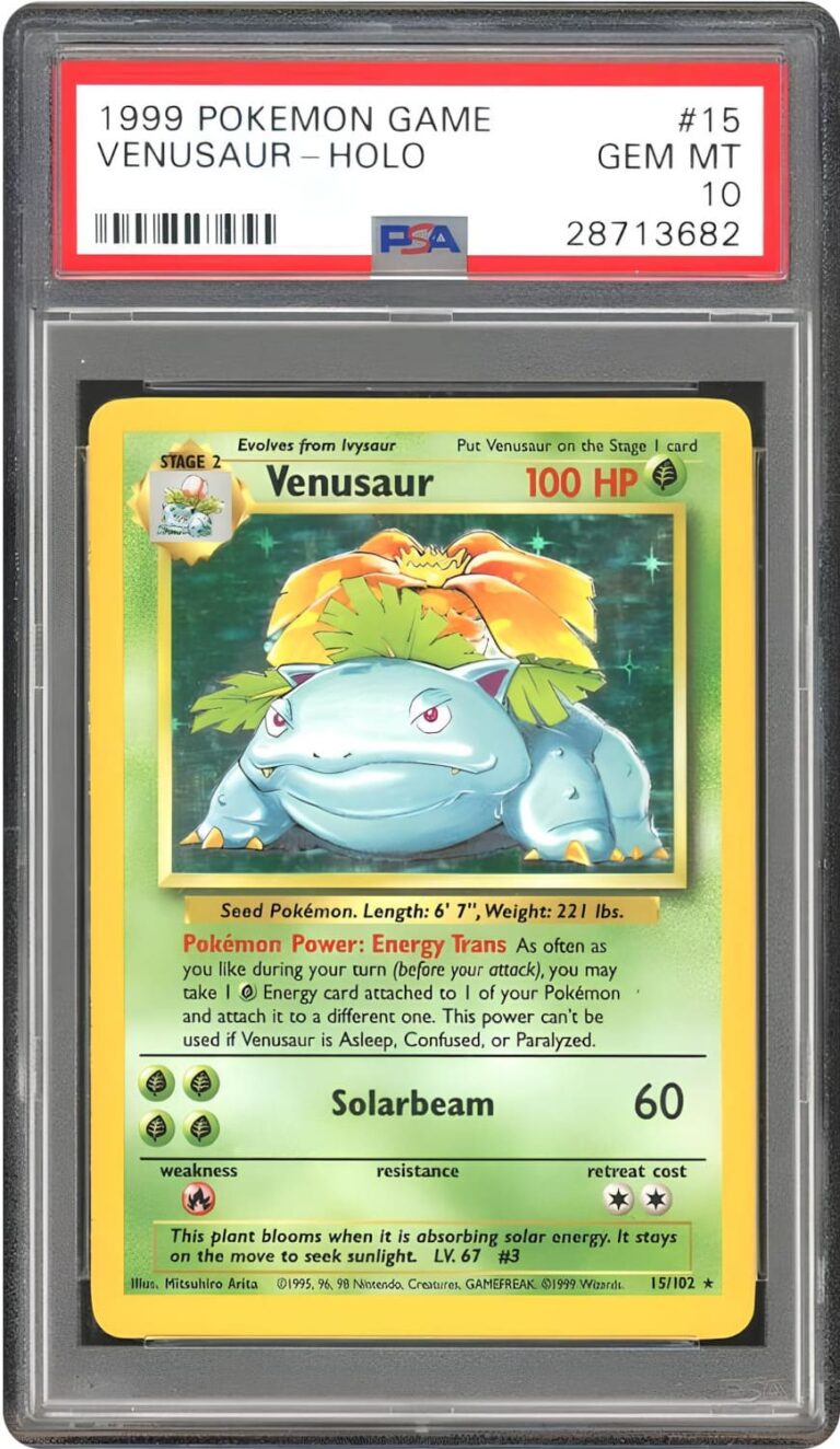 Venusaur-Bisaflor-15-102-Base-Set-Unlimited-Holo-Pokémon-Karte-1999-PSA-10-TCG