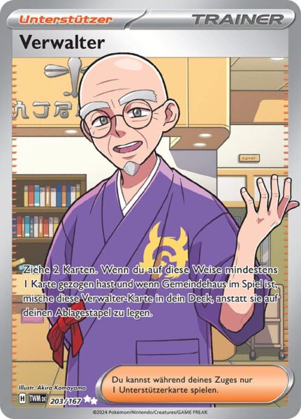 Verwalter_203-167_TWM-DE_Maskerade-im-Zwielicht_Secret-Rare_Full-Art_Pokémon-Karte_Deutsch