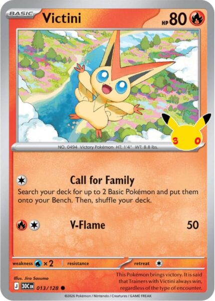 Victini-013-128-30C-30-Jahre-Jubiläum-30th-Celebration-Set-Erweiterung-Pokémon-Karte-Englisch