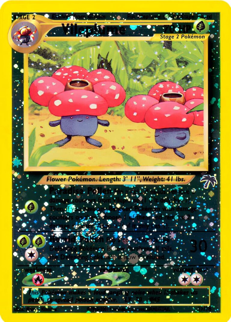 Vileplume-Giflor-17-18-Southern-Islands-Pokémon-Karte-2001-Englisch