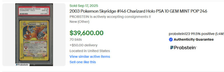 Vintage-Pokémon-Karten-erzielen-Rekordpreise-Höchstwerte-Kristall-Crystal-Charizard-146