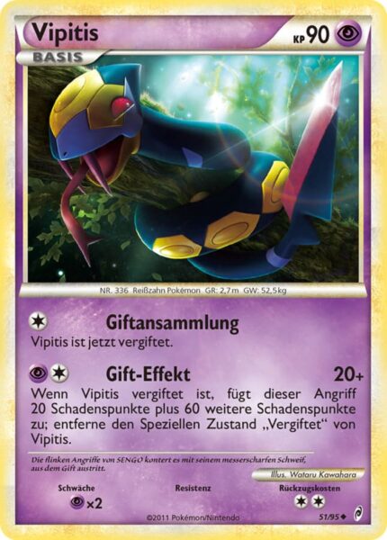 Vipitis-51-95-Ruf-der-Legenden-Pokémon-Karte-Deutsch-TCG-Sammelkartenspiel