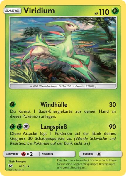Viridium-8-73-Schimmernde-Legenden-Pokémon-Karte-Deutsch-TCG-Sammelkartenspiel
