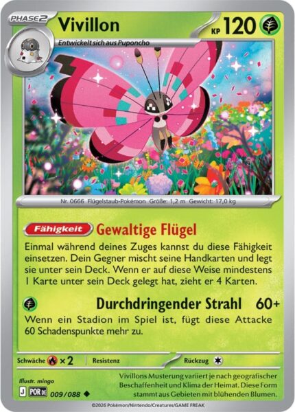 Vivillon-009-088-Optimale-Ordnung-Pokémon-Karte-Deutsch