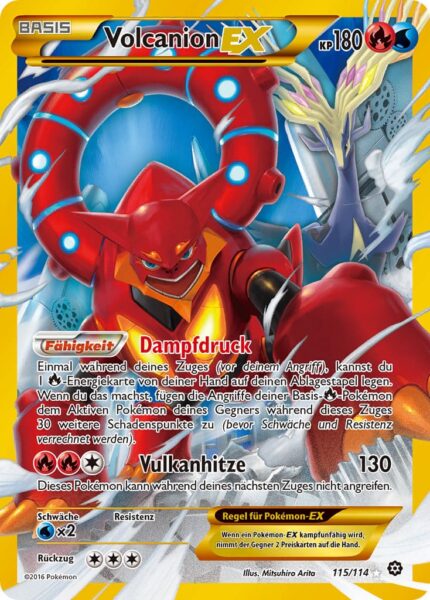 Volcanion-EX-115-114-XY-Dampfkessel-Alternate-Art-Pokémon-Karte-Deutsch
