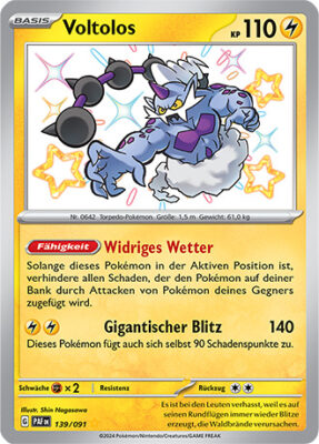 Voltolos_139-091_PAF-DE_Shiny_Schillernd_Paldeas-Schicksale_Pokémon-Karte_Deutsch