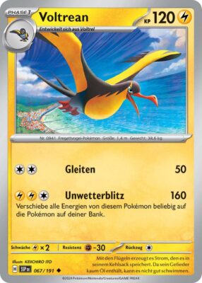 Voltrean-067-191-SSP-DE-Karmesin-Purpur-Stürmische-Funken-Pokémon-Karte-Deutsch-TCG