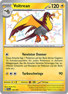 Voltrean_146-091_PAF-DE_Shiny_Schillernd_Paldeas-Schicksale_Pokémon-Karte_Deutsch
