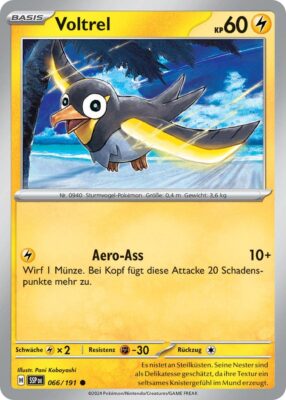 Voltrel-066-191-SSP-DE-Karmesin-Purpur-Stürmische-Funken-Pokémon-Karte-Deutsch-TCG