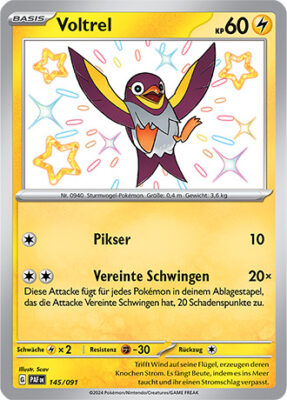 Voltrel_145-091_PAF-DE_Shiny_Schillernd_Paldeas-Schicksale_Pokémon-Karte_Deutsch