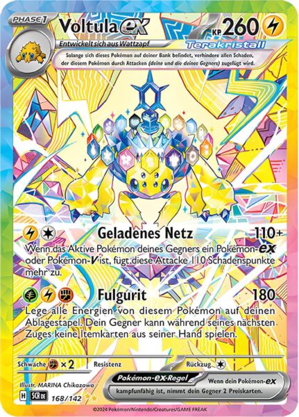 Voltula-ex_168-142_SCR-DE_Stellarkrone_Terakristall-Stellar-Typ-Special-Illustration-Rare-Pokémon-Karte_Deutsch