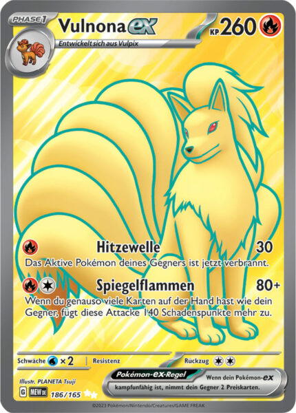 Vulnona-ex-186-165-Pokémon-Karmesin-Purpur-151-MEW-DE-Full-Art-Vollbild-Pokémon-Karte-Karten-Deutsch