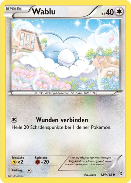 Wablu-124-162-XY-TURBOstart-Pokémon-Karte-Deutsch