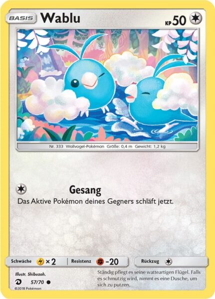 Wablu-57-70-Majestät-der-Drachen-Pokémon-Karte-Deutsch-TCG-Sammelkartenspiel