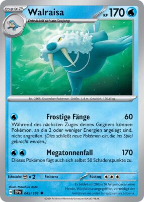 Walraisa-045-191-SSP-DE-Karmesin-Purpur-Stürmische-Funken-Pokémon-Karte-Deutsch-TCG