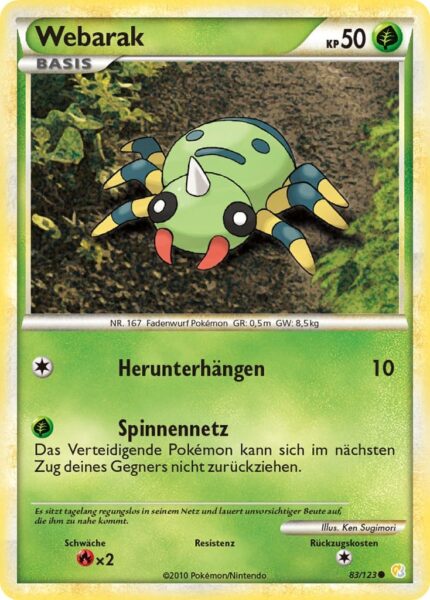 Webarak-83-123-Heartgold-Soulsilver-Pokémon-Karte-Deutsch