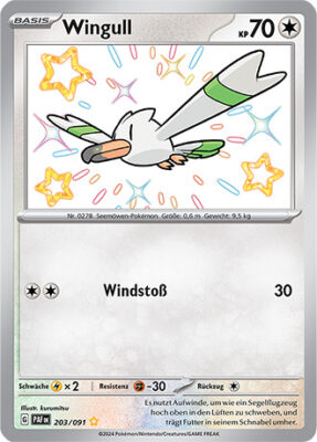Wingull_203-091_PAF-DE_Shiny_Schillernd_Paldeas-Schicksale_Pokémon-Karte_Deutsch