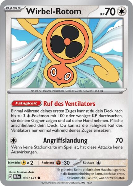 Wirbel-Rotom-085-131-Prismatische-Entwicklungen-Pokémon-Karte-Deutsch-Karmesin-Purpur-TCG-Sammelkartenspiel