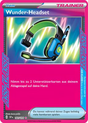 Wunder-Headset-183-191-SSP-DE-Karmesin-Purpur-Stürmische-Funken-ASS-KLASSE-Pokémon-Karte-Deutsch