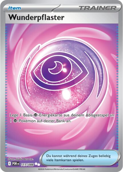 Wunderpflaster-117-088-Optimale-Ordnung-Full-Art-Pokémon-Karte-Deutsch