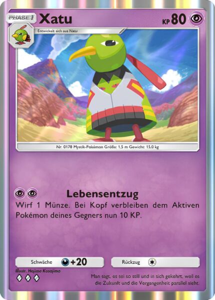 Xatu-082-161-Weisheit-von-Meer-und-Himmel-A4-Pokémon-TCG-Sammelkartenspiel-Pocket-Karte