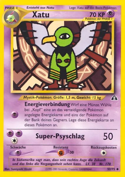 Xatu_52-75_Neo-Entdeckung-Discovery_Pokémon-Karte_Deutsch
