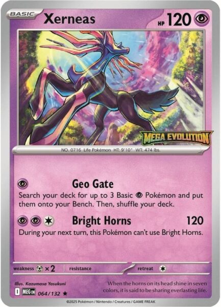 Xerneas-064-132-Mega-Evolution-Entwicklung-Pokémon-Karte-Englisch
