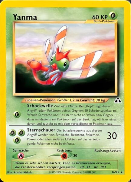 Yanma_36-75_Neo-Entdeckung-Discovery_Pokémon-Karte_Deutsch