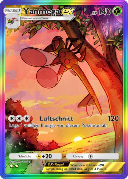 Yanmega-ex-196-207-Kollision-von-Raum-und-Zeit-Pokémon-TCG-Sammelkartenspiel-Pocket-Special-Illustration-Rare-Karte