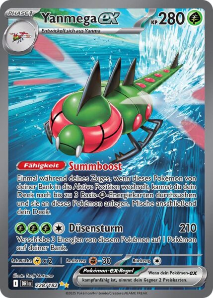 Yanmega-ex-228-182-Ewige-Rivalen-Special-Illustration-Rare-Pokémon-Karte-Karmesin-Purpur-Deutsch