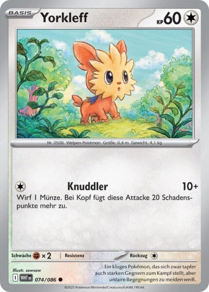 Yorkleff-074-086-WHT-DE-Weiße-Flammen-Pokémon-Karte-Karmesin-Purpur-Deutsch