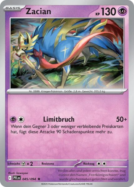 Zacian-045-094-PFL-DE-Fatale-Flammen-Pokémon-Karte-Deutsch