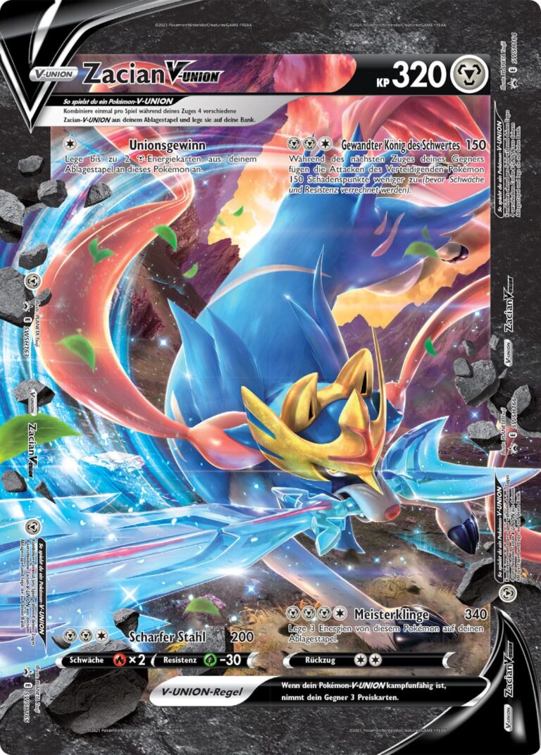 Zacian-V-UNION-SWSH-163-164-165-166-Black-Star-Promo-Pokémon-Karte