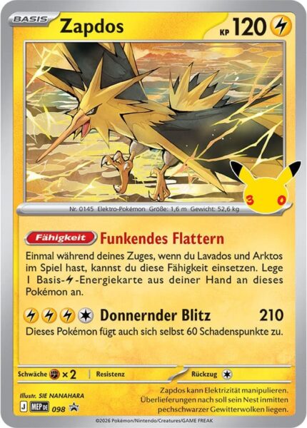 Zapdos-MEP-098-30-Jahre-Promo-Pokémon-Karte-Deutsch
