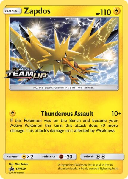 Zapdos-SM159-Team-Up-Prerelease-Promo-Pokémon-Karte-Englisch
