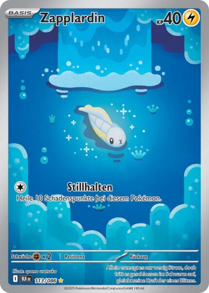 Zapplardin-113-086-BLK-DE-Schwarze-Blitze-Illustration-Rare-Pokémon-Karte-Karmesin-Purpur-Deutsch