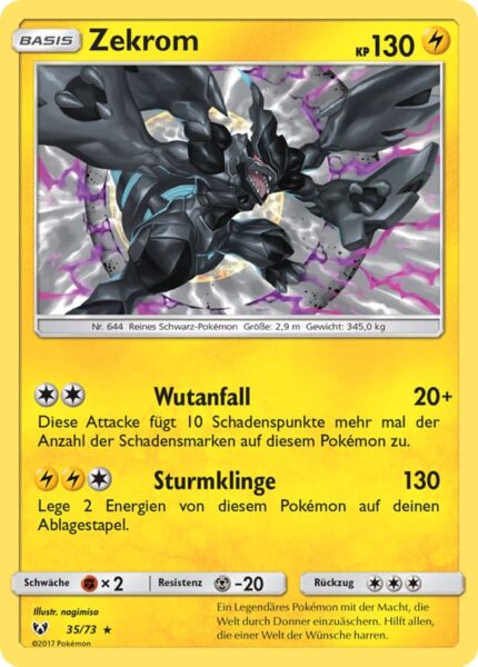 Zekrom-35-73-Schimmernde-Legenden-Pokémon-Karte-Deutsch-TCG-Sammelkartenspiel