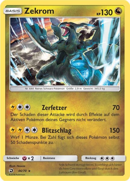 Zekrom-46-70-Majestät-der-Drachen-Pokémon-Karte-Deutsch-TCG-Sammelkartenspiel
