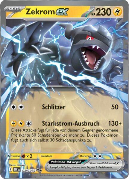 Zekrom-ex-034-086-BLK-DE-Schwarze-Blitze-Pokémon-Karte-Karmesin-Purpur-Deutsch