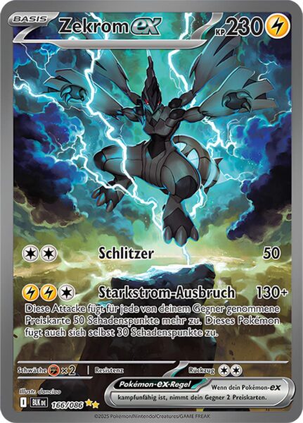 Zekrom-ex-166-086-BLK-DE-Schwarze-Blitze-Special-Illustration-Rare-Pokémon-Karte-Karmesin-Purpur-Deutsch