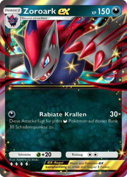 Zoroark-ex-106-155-B3-Pulsierende-Aura-Pokémon-TCG-Sammelkartenspiel-Pocket-Karte-Deutsch