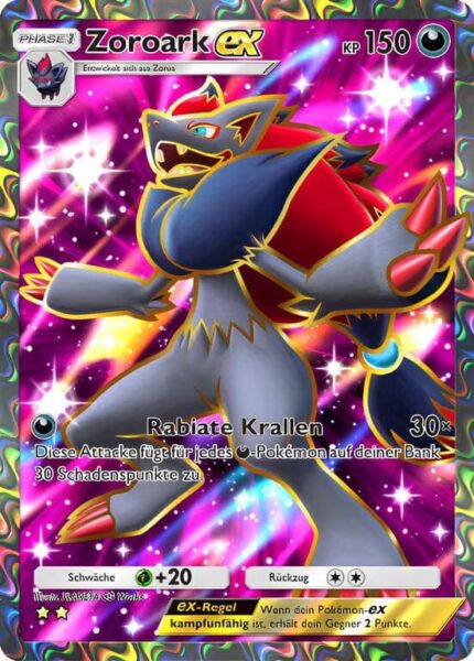 Zoroark-ex-186-155-B3-Pulsierende-Aura-Pokémon-TCG-Sammelkartenspiel-Pocket-Karte-Deutsch