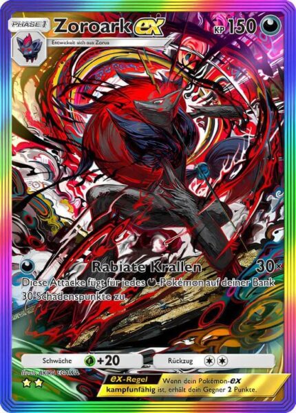 Zoroark-ex-199-155-B3-Pulsierende-Aura-Pokémon-TCG-Sammelkartenspiel-Pocket-Karte-Deutsch