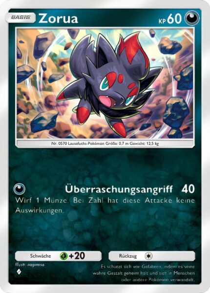 Zorua-043-069-B2b-Mega-Schillern-Pokémon-TCG-Sammelkartenspiel-Pocket-Karte-Deutsch