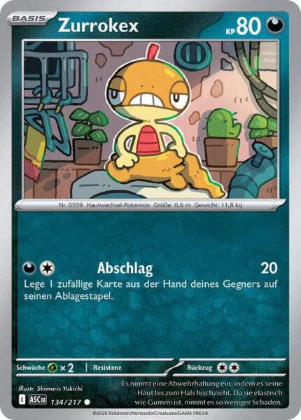 Zurrokex-134-217-ASC-Erhabene-Helden-Pokémon-Karte-Deutsch