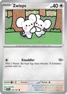 Zwieps-157-191-SSP-DE-Karmesin-Purpur-Stürmische-Funken-Pokémon-Karte-Deutsch-TCG