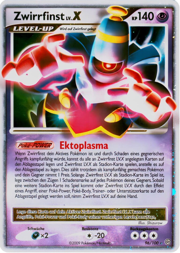 Zwirrfinst-LvX-96-100-Diamant-Perl-Sturmtief-Holo-Pokemon-Karte-TCG-2009-Sammelkartenspiel