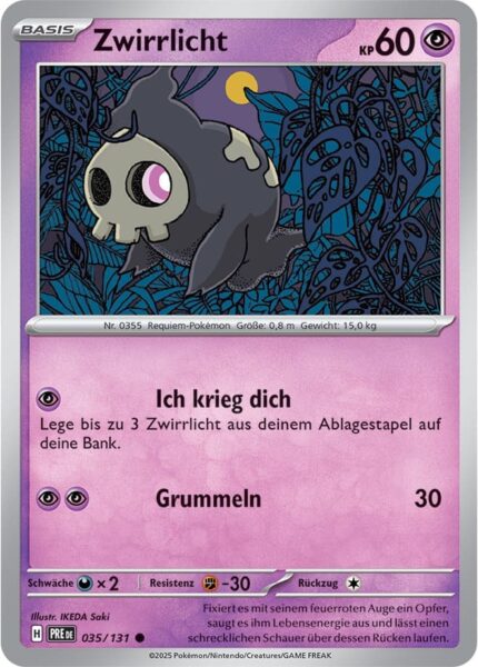 Zwirrlicht-035-131-Prismatische-Entwicklungen-Pokémon-Karte-Deutsch-Karmesin-Purpur-TCG-Sammelkartenspiel